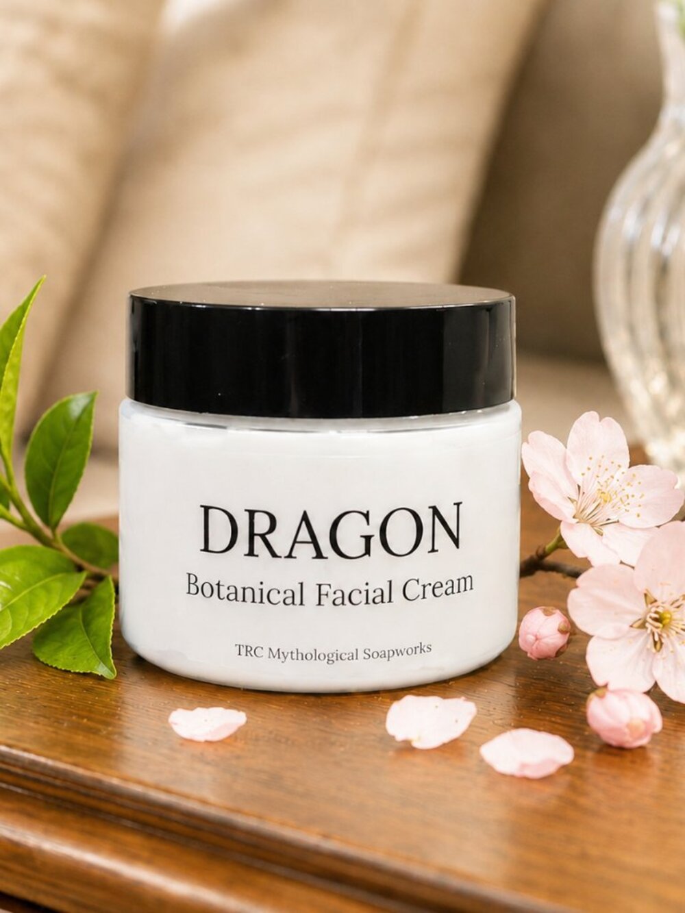 DRAGON Green Tea & Cherry Blossom Botanical Face Cream.